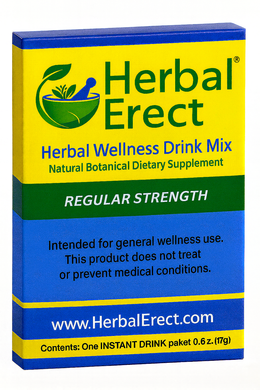 Herbal Erect Instant Drink – Regular Strength – Botanical Wellness Mix