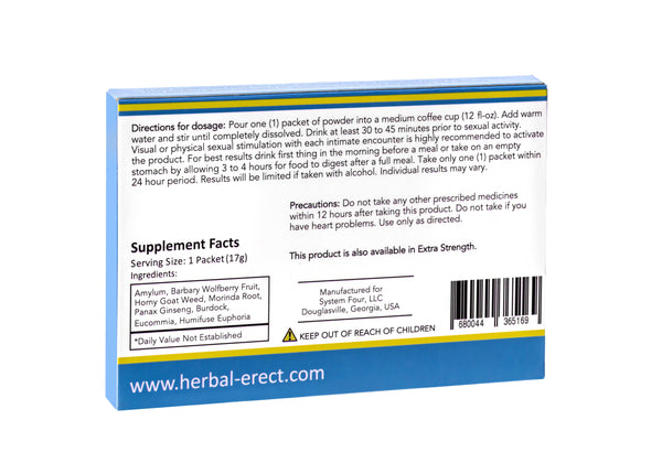 One (1) FREE Regular Strength and Two (2) Extra Strength Herbal Erect for ONLY $23 - Just Pay For Shipping - SYSTEM FOUR CORPORATION